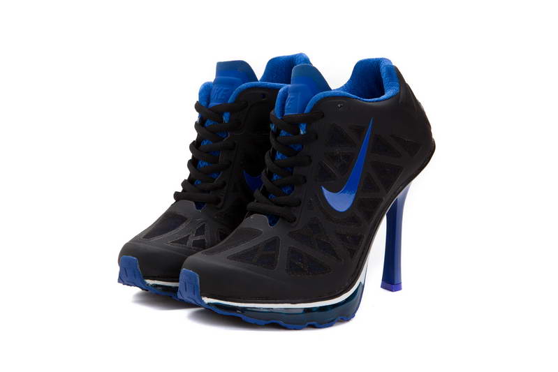 Nike Air Femmes Talons Bottines Bleu Noir